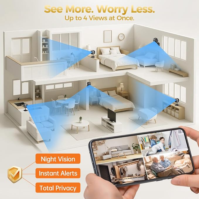 ZEEPORTE 2K Indoor Cameras for Home Security - Image 6