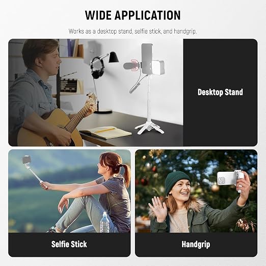 NEEWER Selfie Stick with Detachable Bluetooth Remote Shutter, Lightweight - Image 3