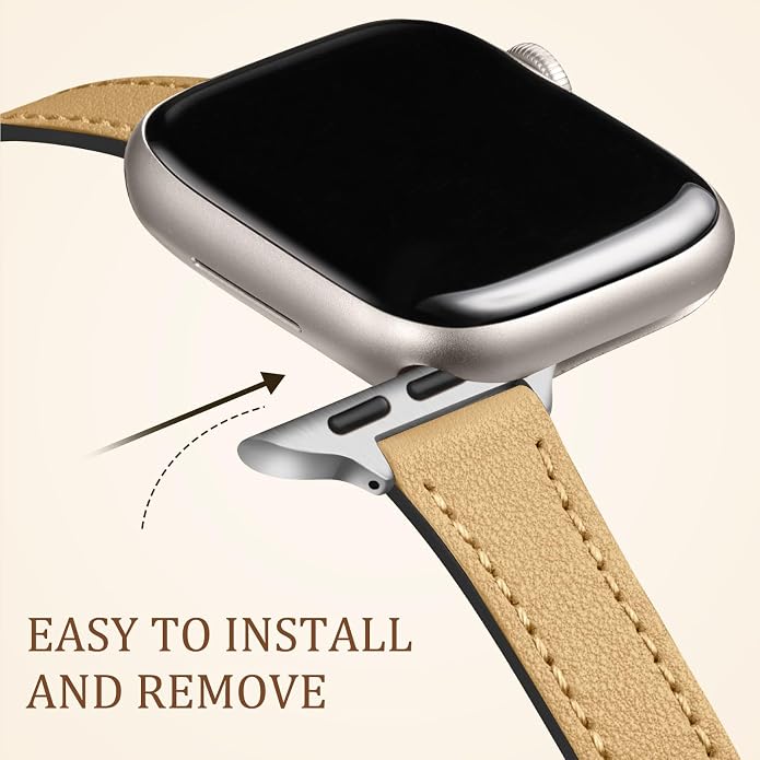 Charlam Slim Leather Band Compatible - Image 4