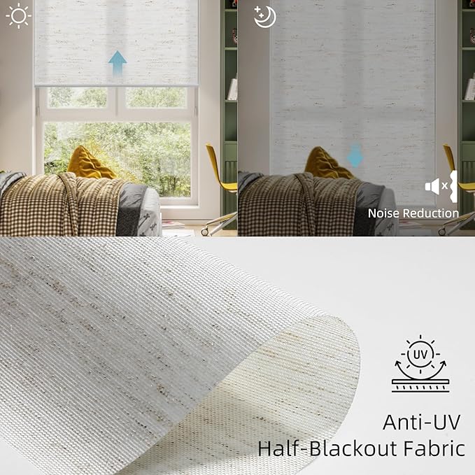 SmartWings Motorized Light Filtering Shades, Work - Image 6
