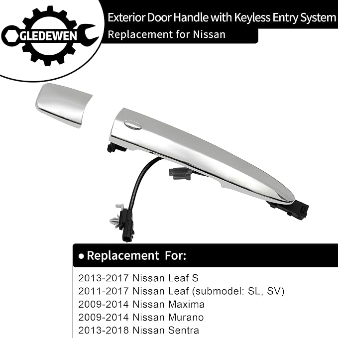 Exterior Door Handles Chrome, Compatible - Image 2