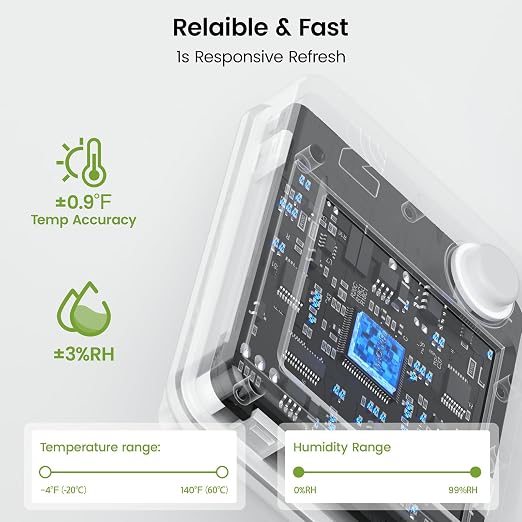 MOCREO WiFi Reptile Hygrometer Indoor Thermometer, Smart Humidity and - Image 5