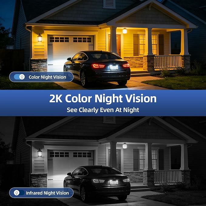 Security Cameras Wireless Outdoor 355° Pan Rotating 2K Color Night Vision - Image 4