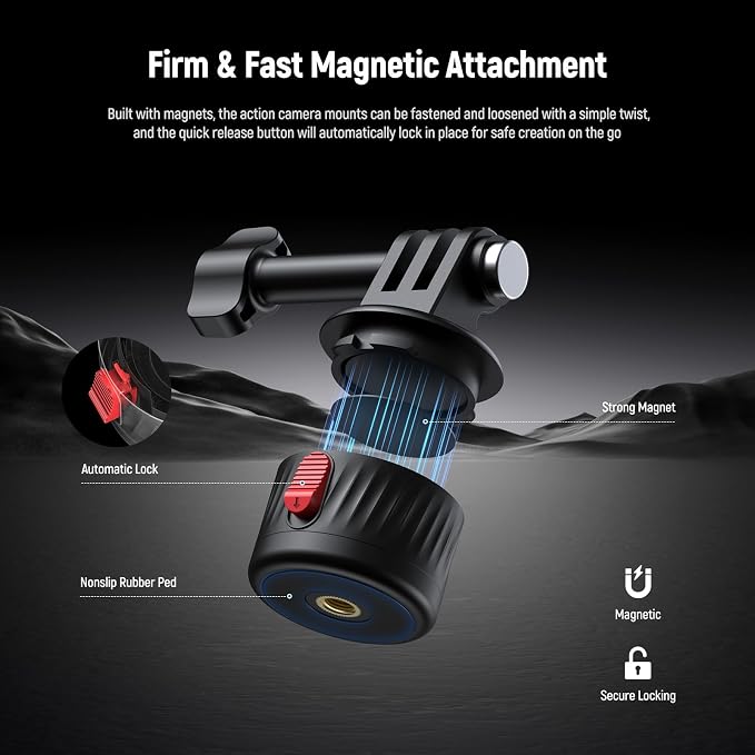 NEEWER Magnetic Action Camera Mount Kit, Compatible - Image 3