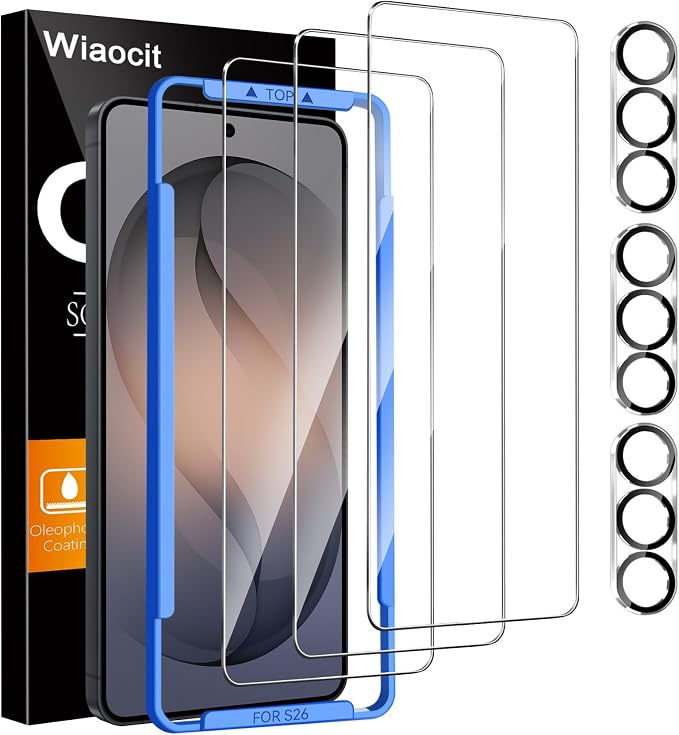 Wiaocit 3 Pack Tempered Glass Screen Protector by Wiaocit