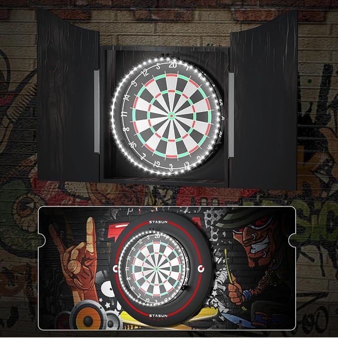 STASUN 360° Dartboard Ring Light, Dimmable Magnetic LED Dart Board Lighting - Image 8