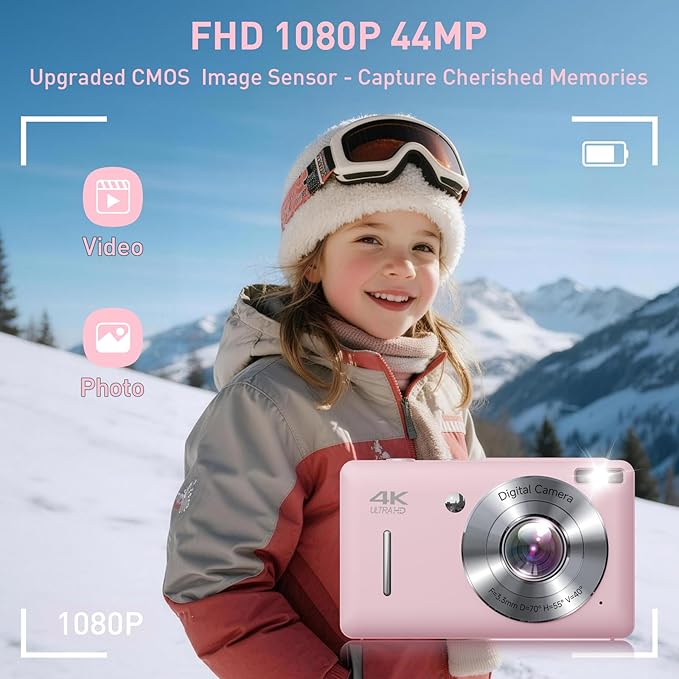 Digital Camera, 44MP FHD 1080P Point and Shoot Digital Camera - Image 2