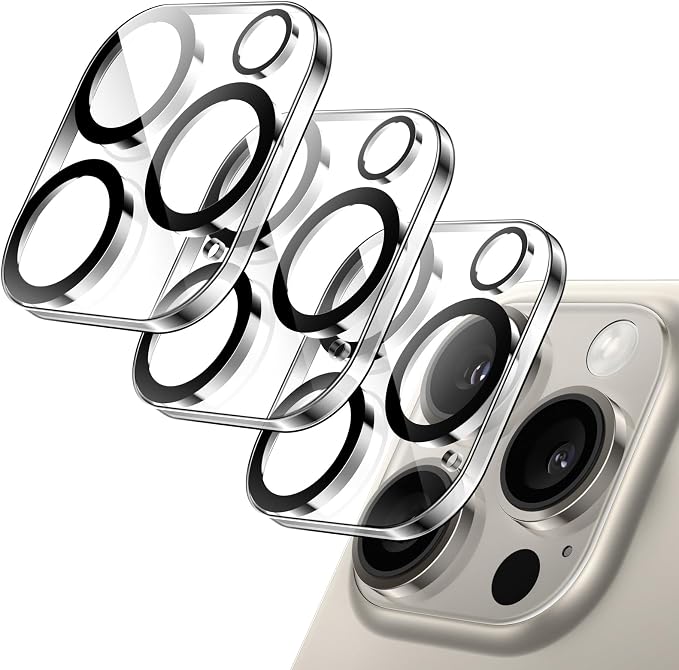 JETech Camera Lens Protector for iPhone 16 Pro 6.3-Inch and iPhone 16 Pro Max by JETech