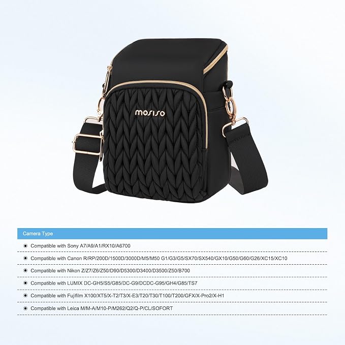 MOSISO Camera Bag, Small Dual Access Crossbody Shoulder Bag - Image 8