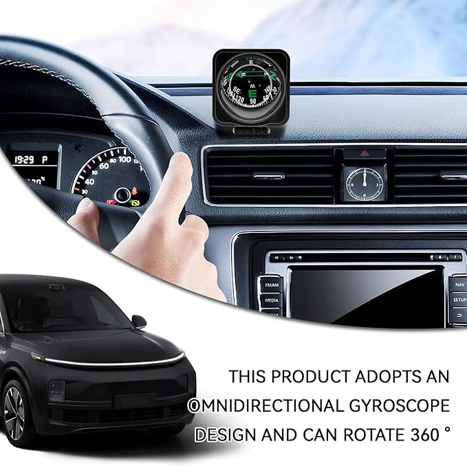 Upgraded Car Compass, 2.6x2.2x2.1 Car Compass Dashboard - Image 5