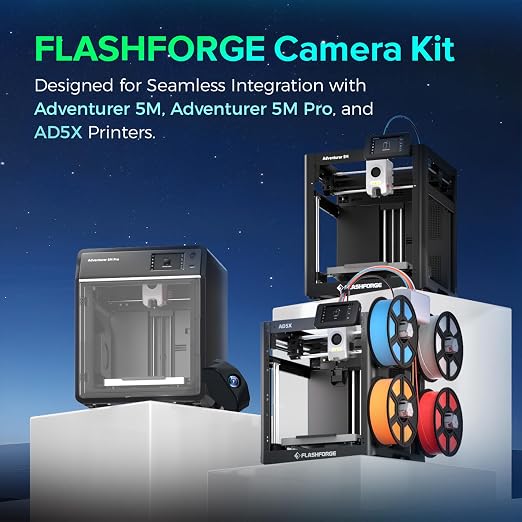 FLASHFORGE Camera Kit for Adventurer 5M/Pro/AD5X 3D Printer, Real-time and - Image 2