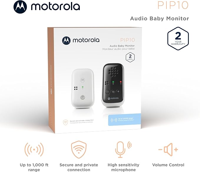 Motorola Nursery Baby Monitor, 1000ft Range PIP10 Audio Only, No WiFi Needed - Image 2
