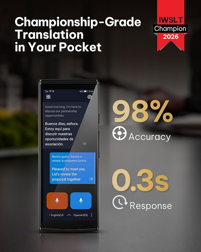iFLYTEK AI Language Translator Device — 2-Year Free Global Data & Real-Time - Image 2