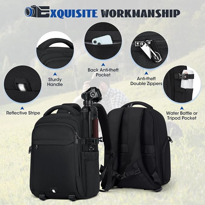 RAINSMORE Camera Backpack Camera Bag - Image 8