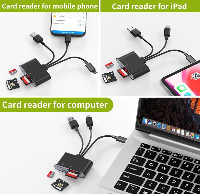 XD Card Reader for Olympus Fujifilm, 3-in-1 XD Picture Card Adapter - Image 6