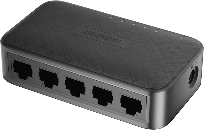 BENFEI 5-Port Gigabit Ethernet Switch, Wall Mount & Desktop Network Switch Hub by BENFEI