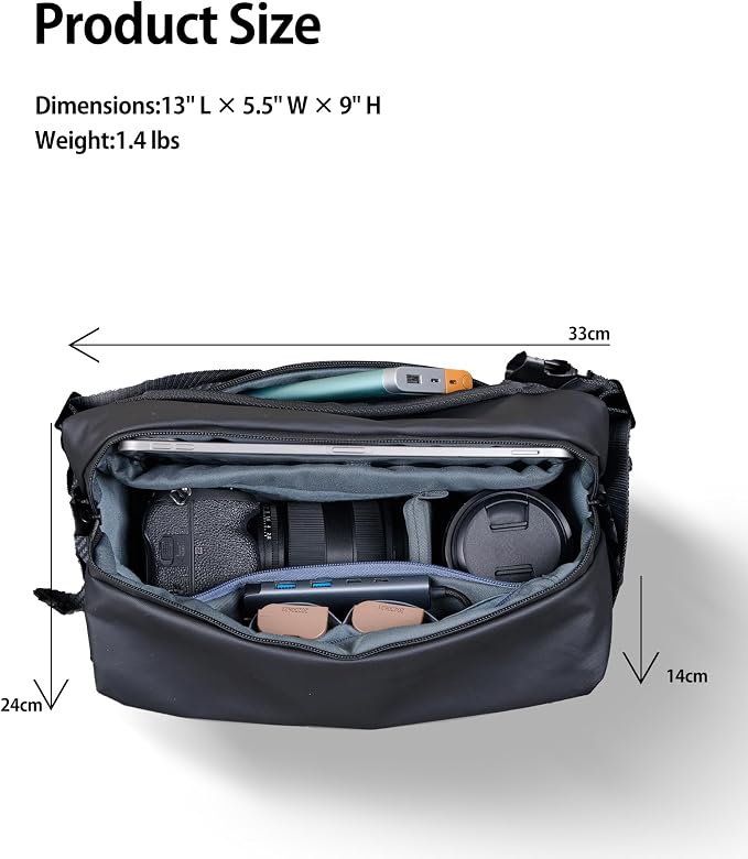 llano 6L Camera Sling Bag for Photographers, DSLR Shoulder Bag Small, Compact - Image 9