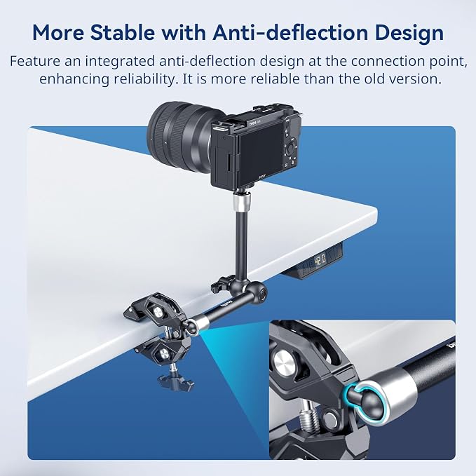 SMALLRIG Magic Arm Clamp Kit, Camera Mount Articulating Friction Arm w Super - Image 4