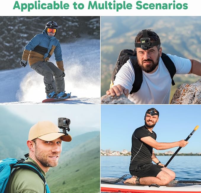 AKASO 2-in-1 Quick Release Adjustable Head Strap Mount - Image 8