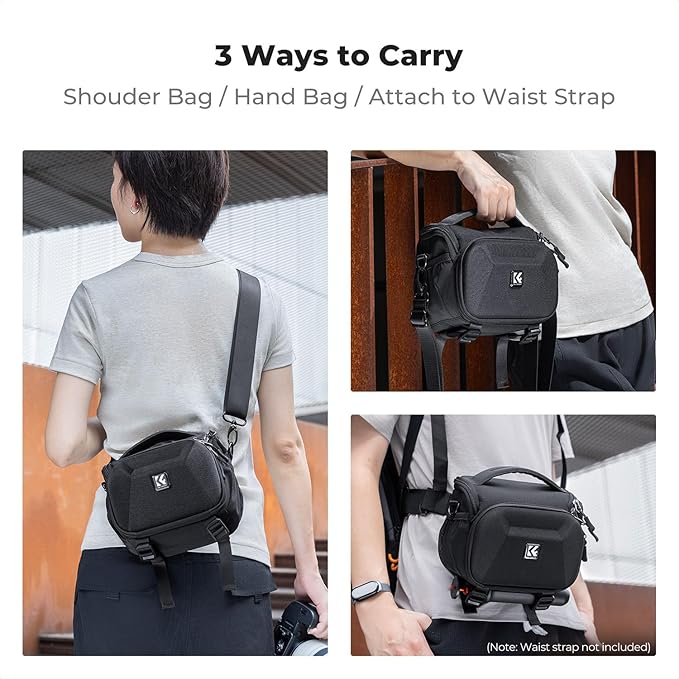 K&F CONCEPT Hardshell Camera Bag, Camera Shoulder Bag - Image 5