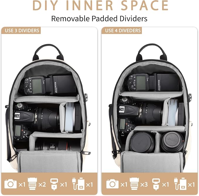 TAAOKA Camera Sling Bag for Photographe – Waterproof Crossbody Camera Bag - Image 4