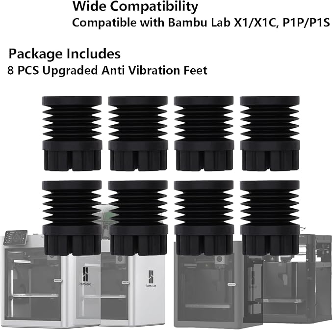 8PCS Anti Vibration Feet for Bambu Lab P1/X1 Series, 3D Printer Accessories - Image 7