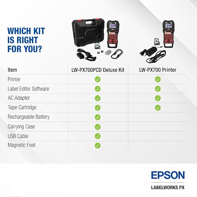 LABELWORKS Epson LW-PX700PCD Industrial Label Maker Kit - Image 2