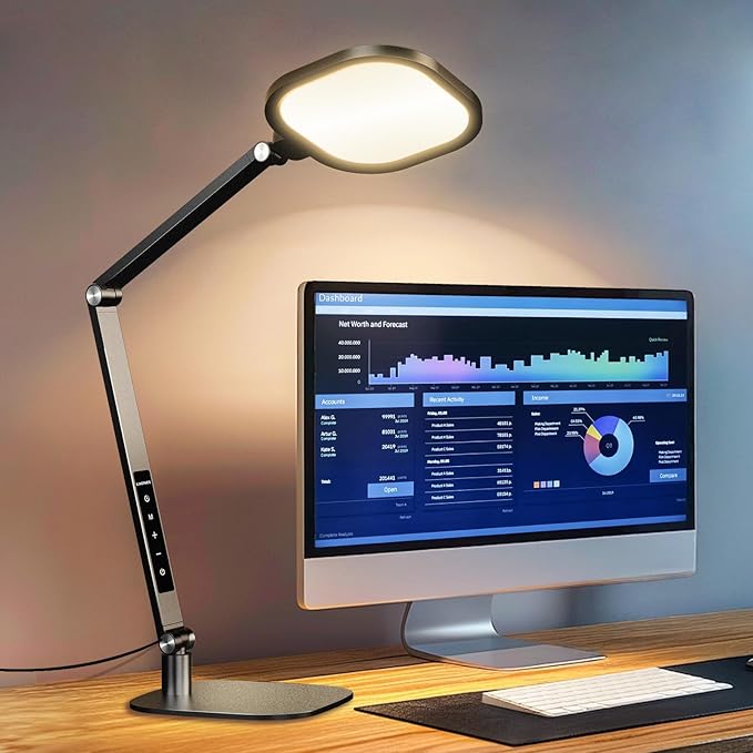 Desk Lamp for Home Office, 1200LM Computer Zoom Lighting by LitONES
