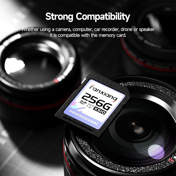 fanxiang 256GB SDXC Memory Card SD Card, Full-HD & 4K Video, - Image 3