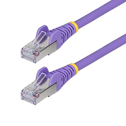 StarTech.com 6in Purple CAT6a Ethernet Cable, Snagless RJ45, 100W PoE++ by StarTech