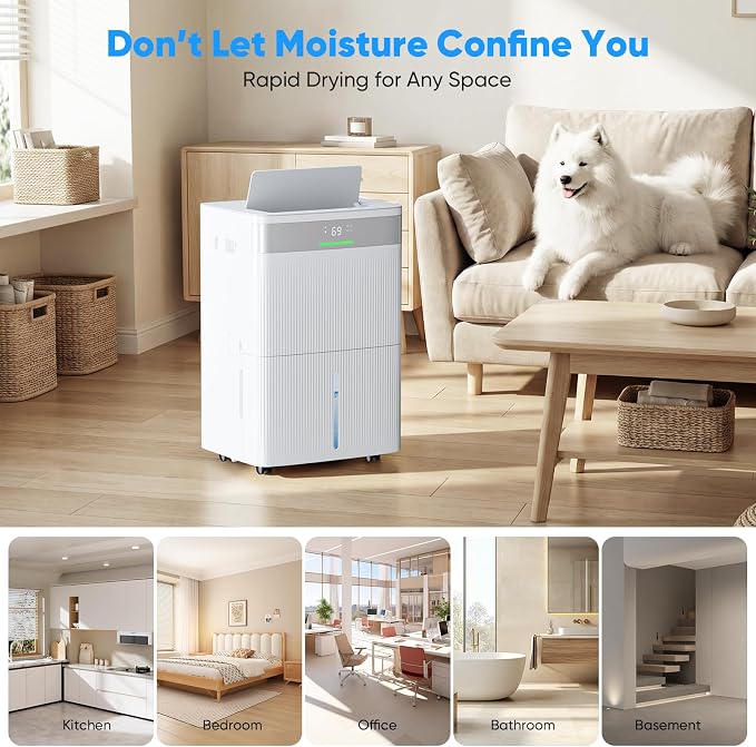 HUMILABS 82 Pints Dehumidifier for Home, 5000 Sq. Ft Dehumidifier for Basement - Image 6