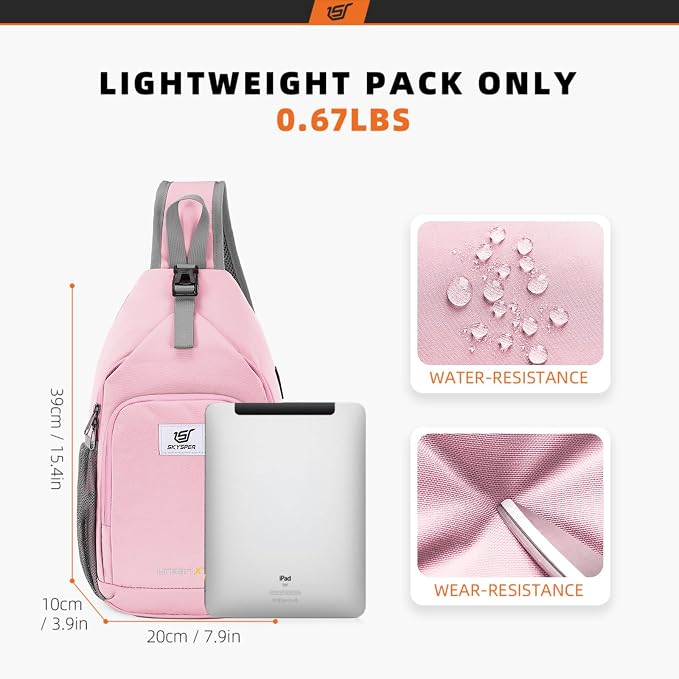 SKYSPER Sling Bag RFID Crossbody Sling Backpack Cross Body Shoulder Bag Travel - Image 5