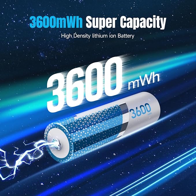 Rechargeable Lithium AA Batteries 8-Pack - Image 2