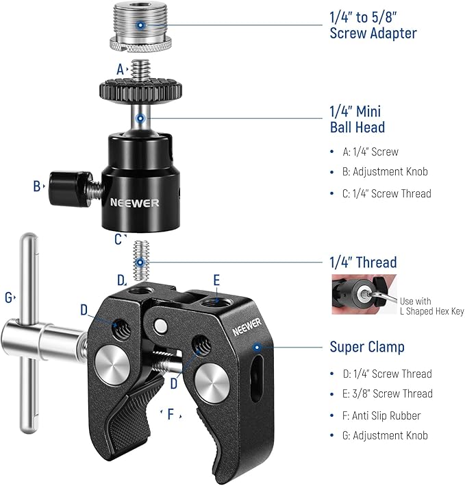 NEEWER Mini Articulated Ball Head - Image 2