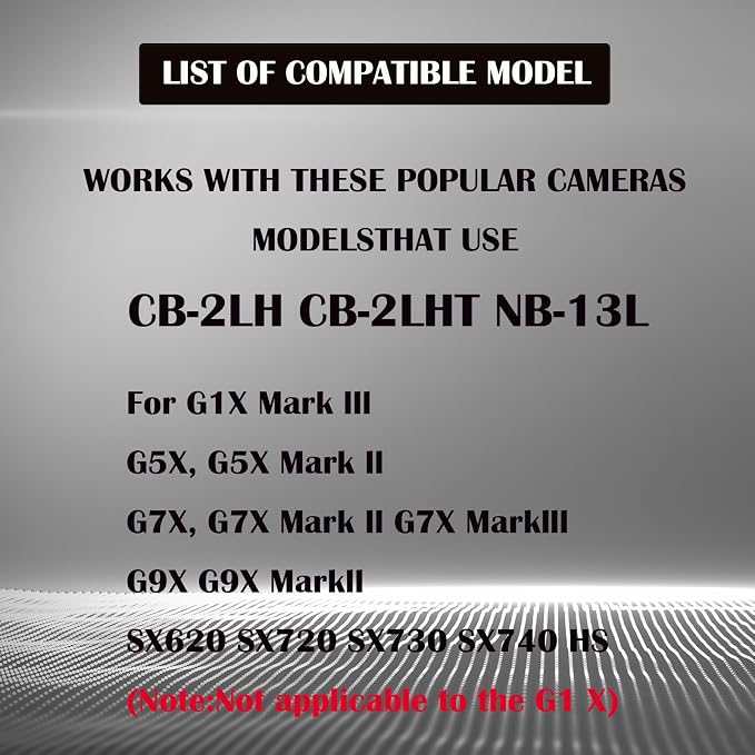 CB-2LH CB-2LHT NB-13L Battery Charger Compatible - Image 4