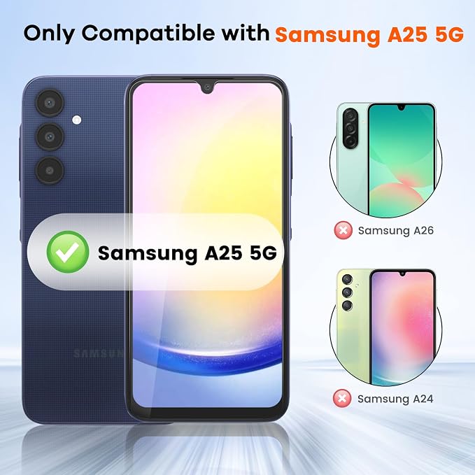 4+4 Pack for Samsung Galaxy A25 5G Screen Protector & Phone Camera Lens - Image 2