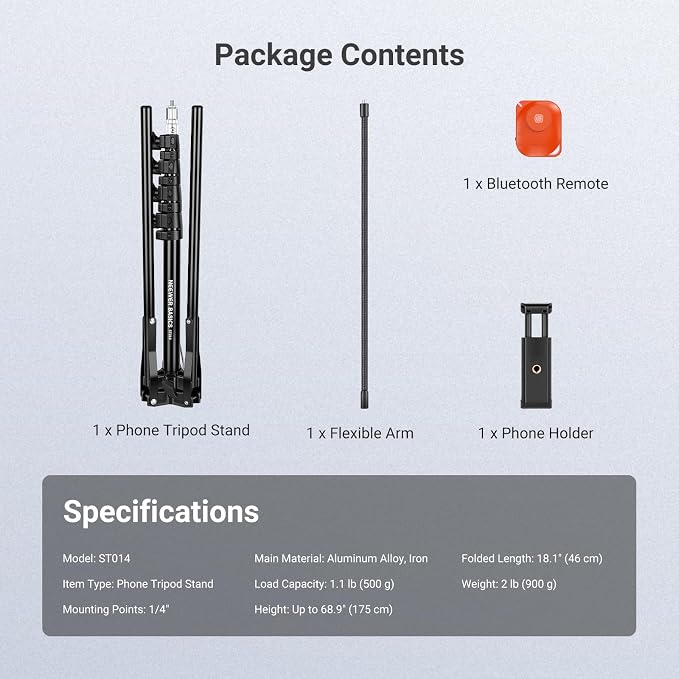 NEEWER BASICS Phone Tripod Stand - Image 8