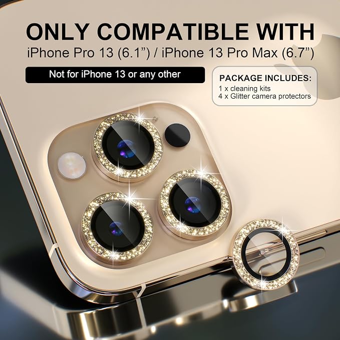 Choiche Compatible for iPhone 13 Pro/iPhone 13 Pro Max Camera Lens Protector - Image 2