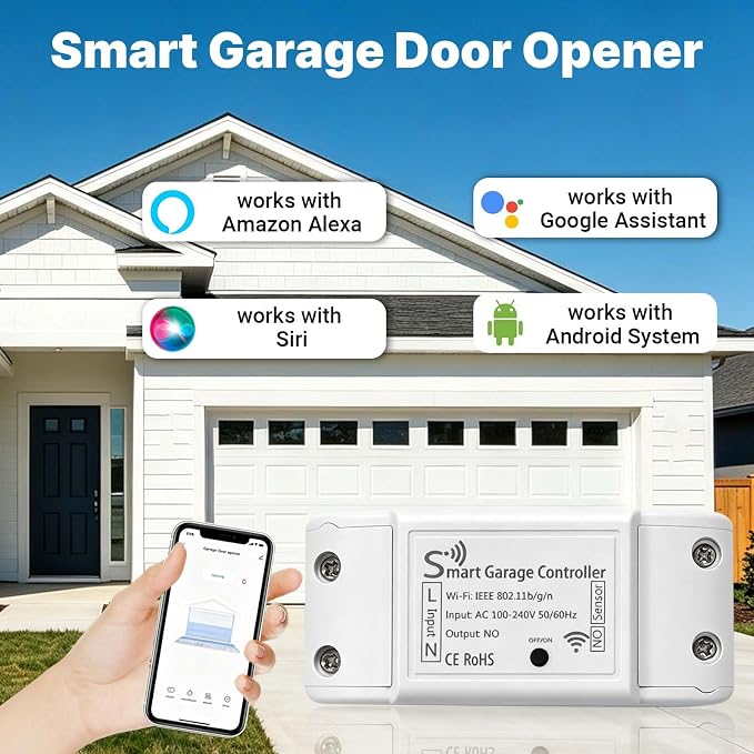 Smart Garage Door Opener, Smart Garage Control Compatible - Image 2