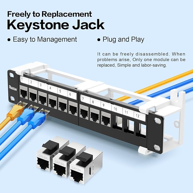 12 Port Keystone Patch Panel - Image 6