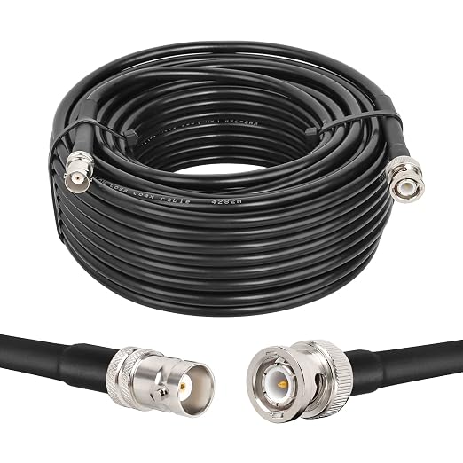 MOOKEERF BNC Male to BNC Female Coaxial Cable 50 ohm RG8X Coax Ultra Low Loss by MOOKEERF