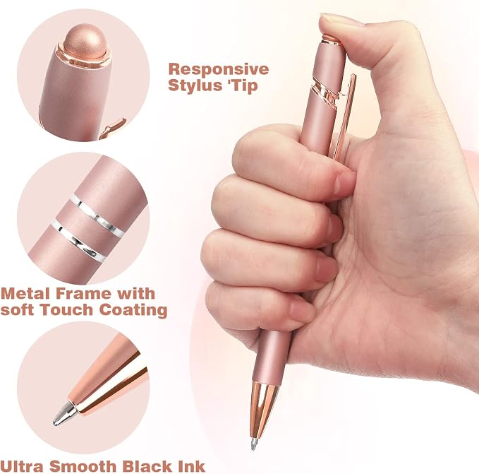 6 Pack Ballpoint Pen 2-in-1 Stylus Retractable Ballpoint Pen - Image 2