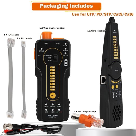 Digital Wire Tracer Tone Generator and Probe kit, Network Cable Continuity - Image 2