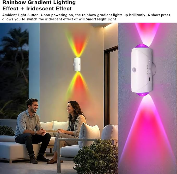LED Wireless Wall Sconce with Color Changing, Motion Sensor Light Indoor - Image 3
