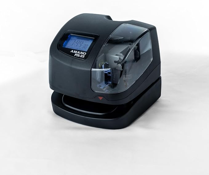 Amano PIX-25 Automatic Date & Time Stamp Machine, Digital Document Stamper - Image 8