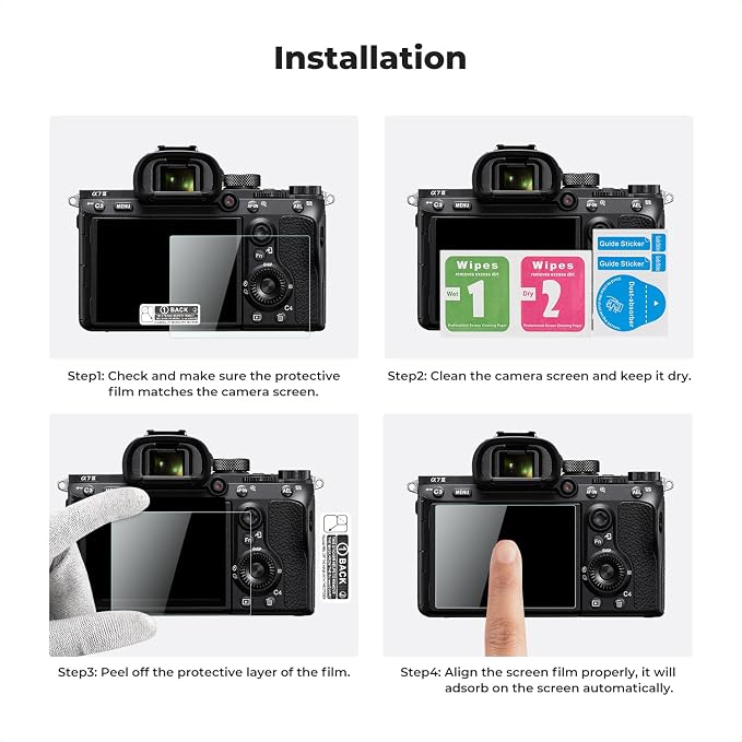 K&F CONCEPT Screen Protector & Hot Shoe Cover Kit Compatible - Image 5