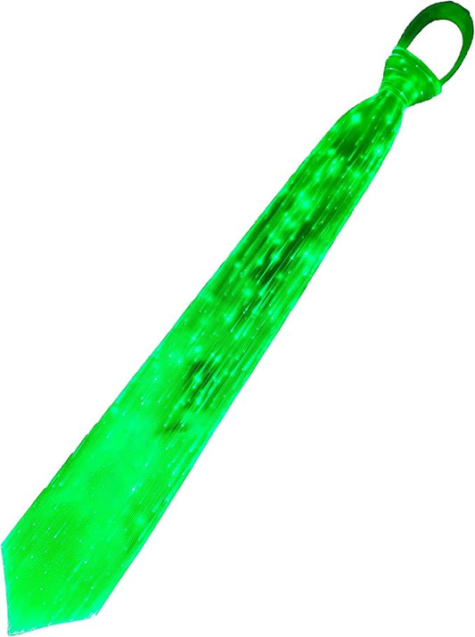 LED Neck Ties for Men Party Fiber Optic Light Up Necktie Bar Rave Funny Glow by ShinningmeFiberOpticLights