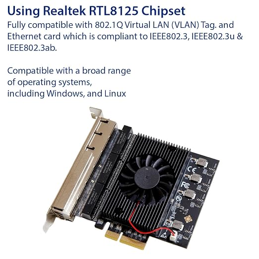 6 Port 2.5 Gigabit PCI-e x4 Ethernet Network Card - Image 3