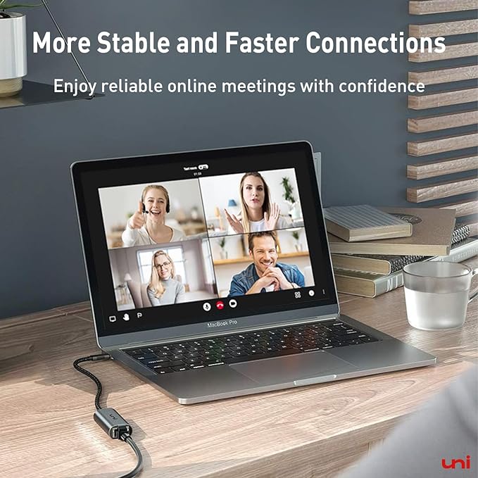 uni USB C to Ethernet Adapter, Driver Free RJ45 to USB C, 1Gbps Type-C Gigabit - Image 4