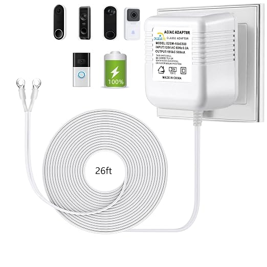 Video doorbell Special Power Transformer, 18V500MA Ring doorbell Power Adapter by XZGm